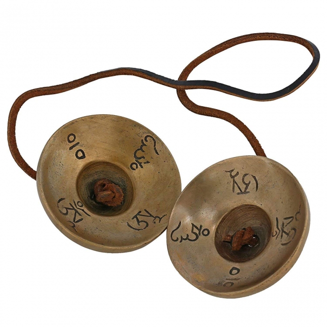 Cymbals with 8 prosperity symbols 5 cm