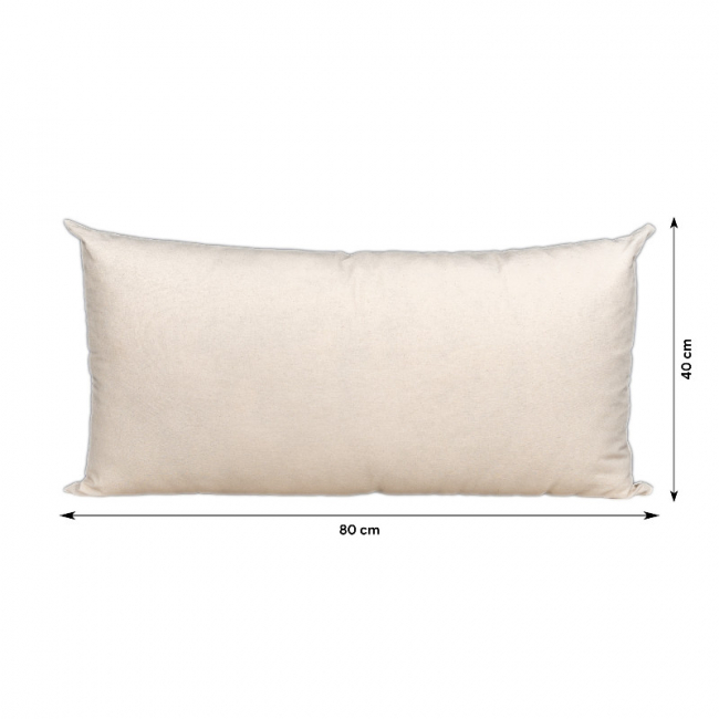 Bio-Dinkelspelzkissen 40x80 cm – Naturkissen mit 100 % Bio-Baumwollbezug & Reißverschluss
