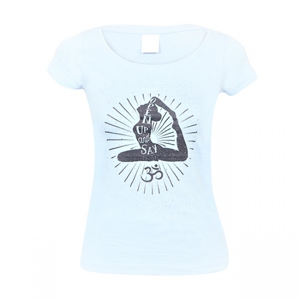 T-Shirt ''Open up'' - weiß