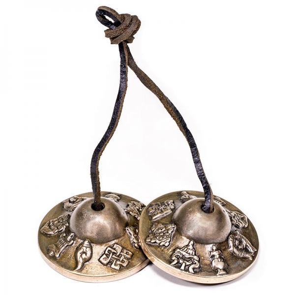 Cymbals with 8 prosperity symbols 5 cm