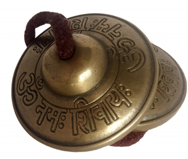 Cymbals with mit Om Namah Shivaya 6,5 cm