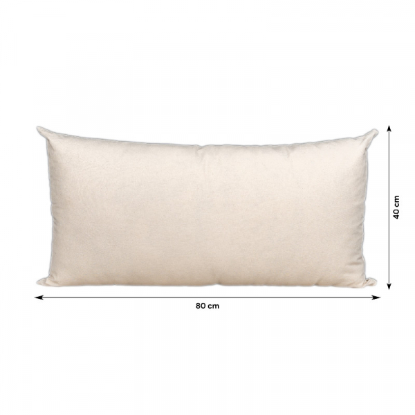 Bio-Dinkelspelzkissen 40x80 cm – Naturkissen mit 100 % Bio-Baumwollbezug & Reißverschluss