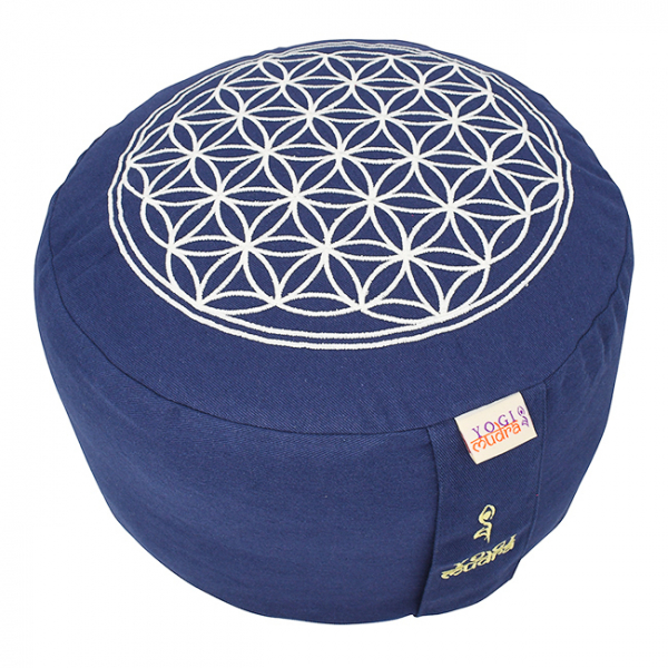 Blume des Lebens kissen (H: 17cm) - Blau